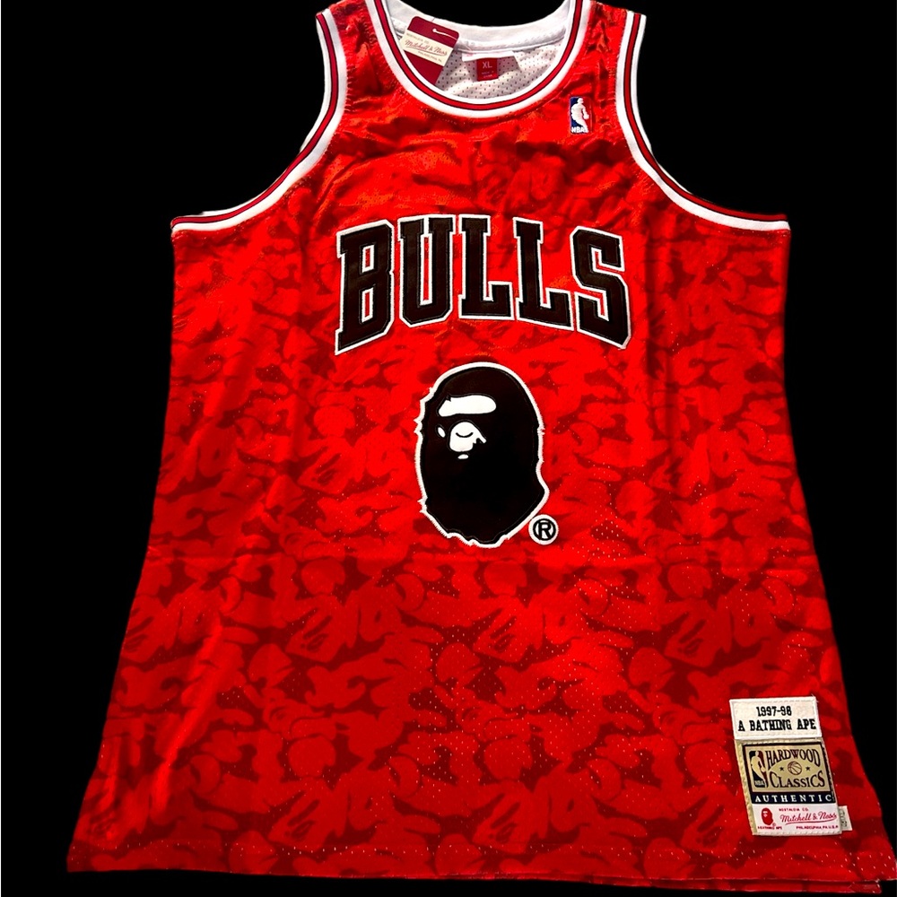 NWT’s Mitchell & Ness Bape Chicago Bulls Jersey